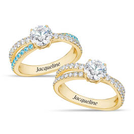 Birthstone Beauty Ring with Free Companion Ring 11318 0046 c march