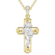 The Lord is My Shepherd Diamond Cross Pendant 10505 0017 a main