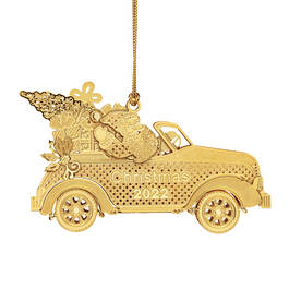 2022 Gold Ornament Collection 6536 0026 j santa car