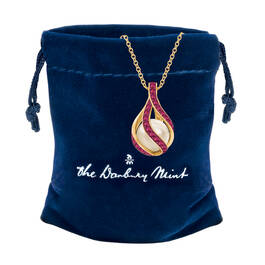 Loves Embrace Pearl Birthstone Necklace 10144 0014 n gift pouch