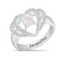 Genuine Birthstone & Diamond Ring, Personalized Genuine Birthstone Diamond Ring 11066 0016 j october