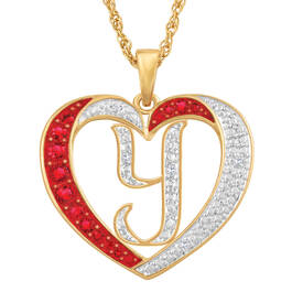 Personalized Diamond Initial Heart Pendant with FREE Poem Card 2300 0060 y initial