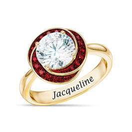 Love Knot Birthstone Ring with Free Matching Earrings 12097 0025 g july