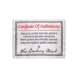 The US Navy Leather Jacket 11508 0038 c certificate