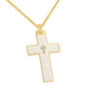 Lords Prayer Diamond Cross Pendant 10351 0012 b angle