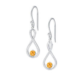 Birthstone and Diamond Earrings 5200 0056 k november