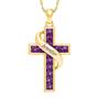 Personalized Birthstone Cross Pendant 5657 001 3 2