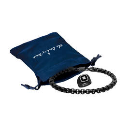 Black Ice Mens Ring with FREE Matching Bracelet 4683 0204 g gift pouch