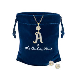 Diamond Rose Initial Pendant 12023 0016 u giftpouch