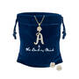 Diamond Rose Initial Pendant 12023 0016 u giftpouch