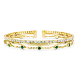 Personalized Luxe Birthstone Cuff 11997 0010 e may
