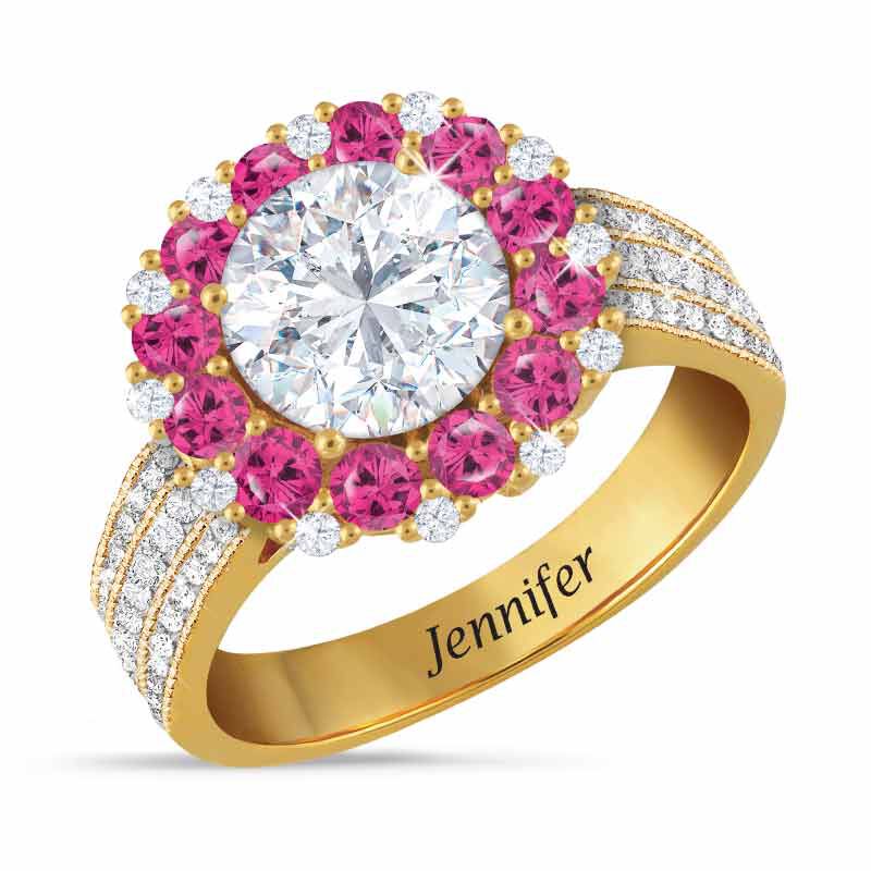 Birthstone Beauty Diamonisse Halo Ring 4924 001 3 10