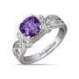 Personalized Vintage Elegance Birthstone Ring 12122 0016 b february