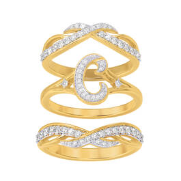 Personalized Stackable Initial Ring Set 10728 0018 f seperate
