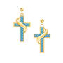 Birthstone Cross Earrings 5657 0021 l december