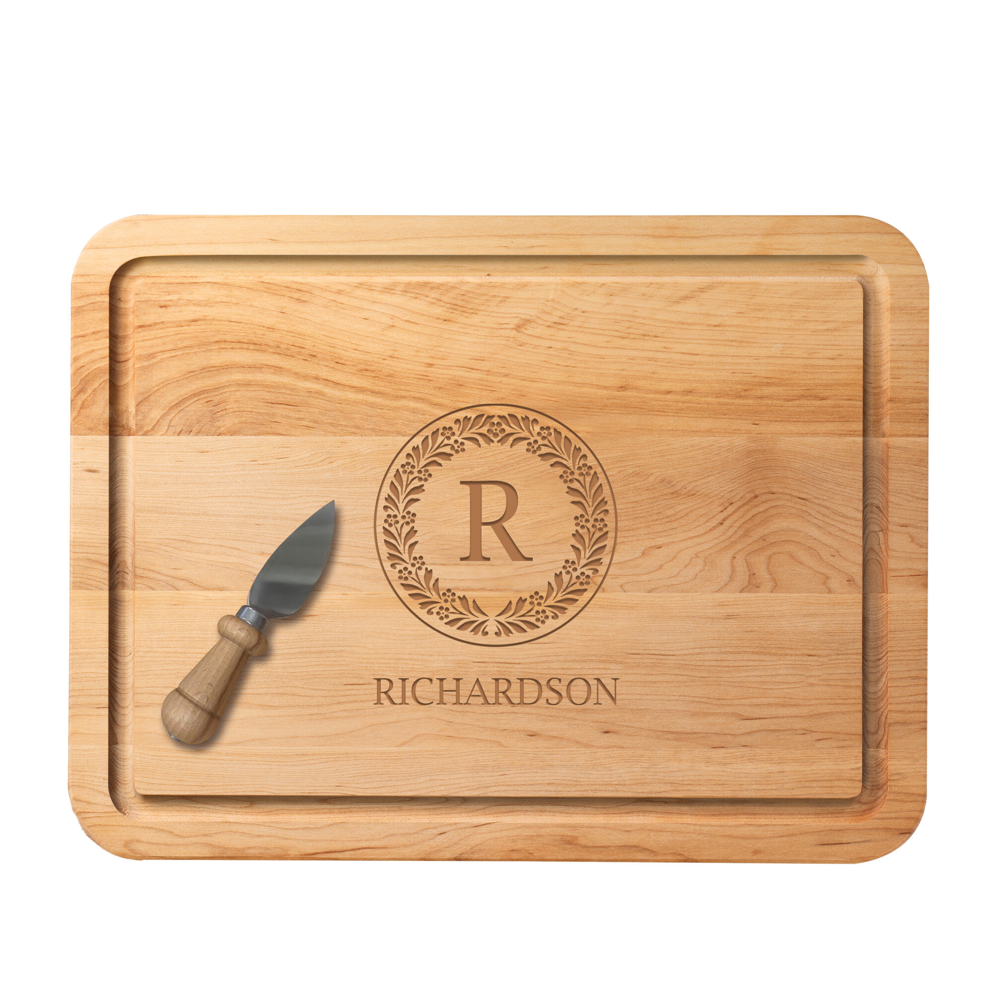 The Personalized Maple Cutting Board with Free Knife 1468 0037 a main