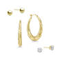 Bamboo Hoop Studs Earring Set 11142 0428 b alt