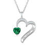 Diamond and Birthstone Heart Pendant 12169 0010 e may
