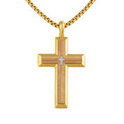Personalized True Cross Diamond Pendant 12053 0015 b front
