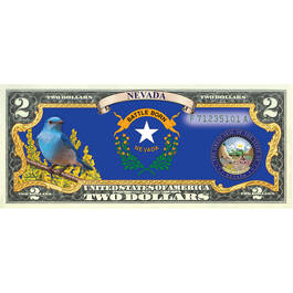 State Bird and Flower Enhanced $2 Bill Collection 11346 0018 a Nevada