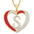 Personalized Diamond Heart Pendant 2300 0011 s initial S
