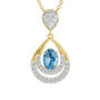 Birthstone Drop Necklace, Birthstone Drop Pendant 6930 0044 l december