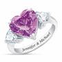 Birthstone Triple Heart Ring 1516 002 1 6