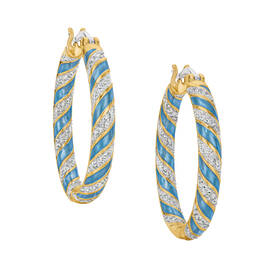 Birthstone Inside Out Hoops 11072 0018 l december