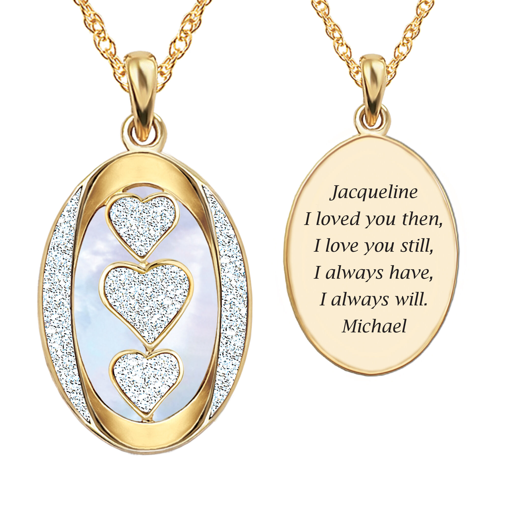 I Love You Personalized Diamond Pendant with FREE Matching Earrings 5238 0060 b pendant