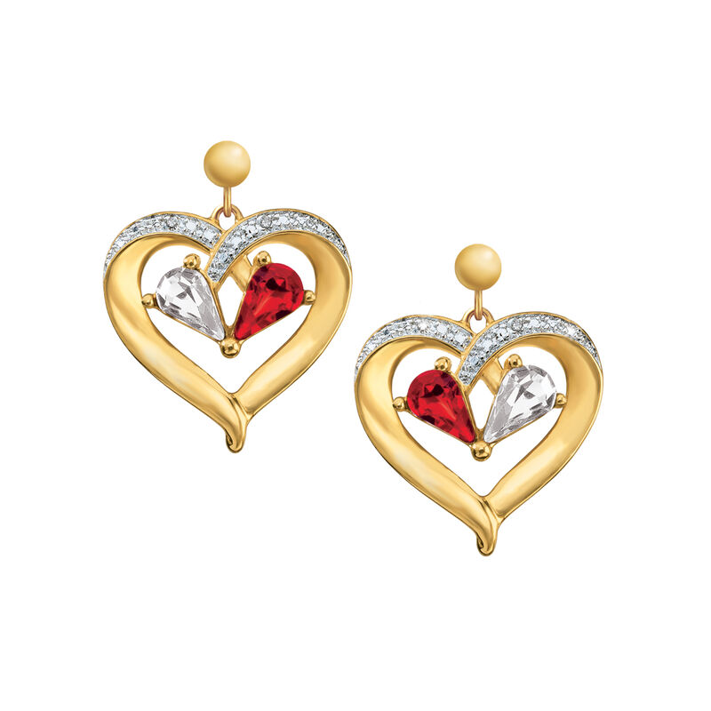 Forever Together Birthstone Diamond Heart Earrings 9782 0112 a main