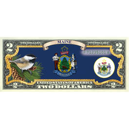 State Bird and Flower Enhanced $2 Bill Collection 11346 0018 a Maine