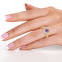 Personalized Genuine Birthstone & Diamond Swirl Ring 11760 0023 m model