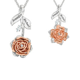 The Blooming Rose Diamond Secret Message Pendant 12251 0019 a main