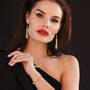 Golden Glamour Necklace Earrings Bracelet Set 11848 0011 m model