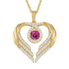 Birthstone Pendant Angel Heart Wing 6721 0013 f june