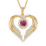 Birthstone Pendant Angel Heart Wing 6721 0013 f june
