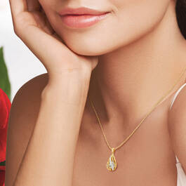 Elegant Embrace Diamond Drop Necklace 11202 0011 m model