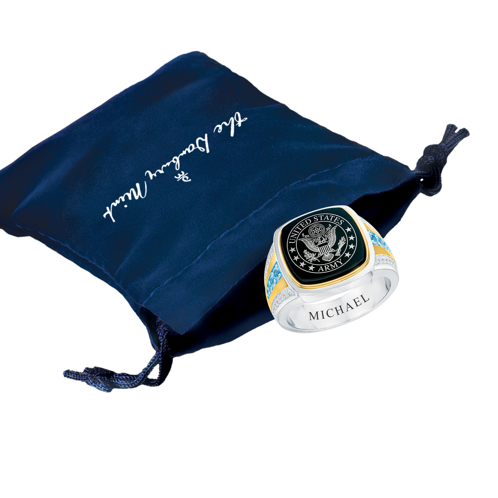 The US Army Birthstone Ring 10347 0019 o gift pouch