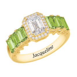 Personalized Signature Birthstone Ring 10664 0014 h august