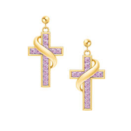 Birthstone Cross Earrings 5657 0021 f june