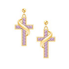 Birthstone Cross Earrings 5657 0021 f june