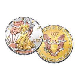 Platinum and Gold Highlighted American Silver Eagles 1462 001 7 1