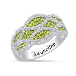 Personalized Stunning Birthstone Ring 11164 0017 h august