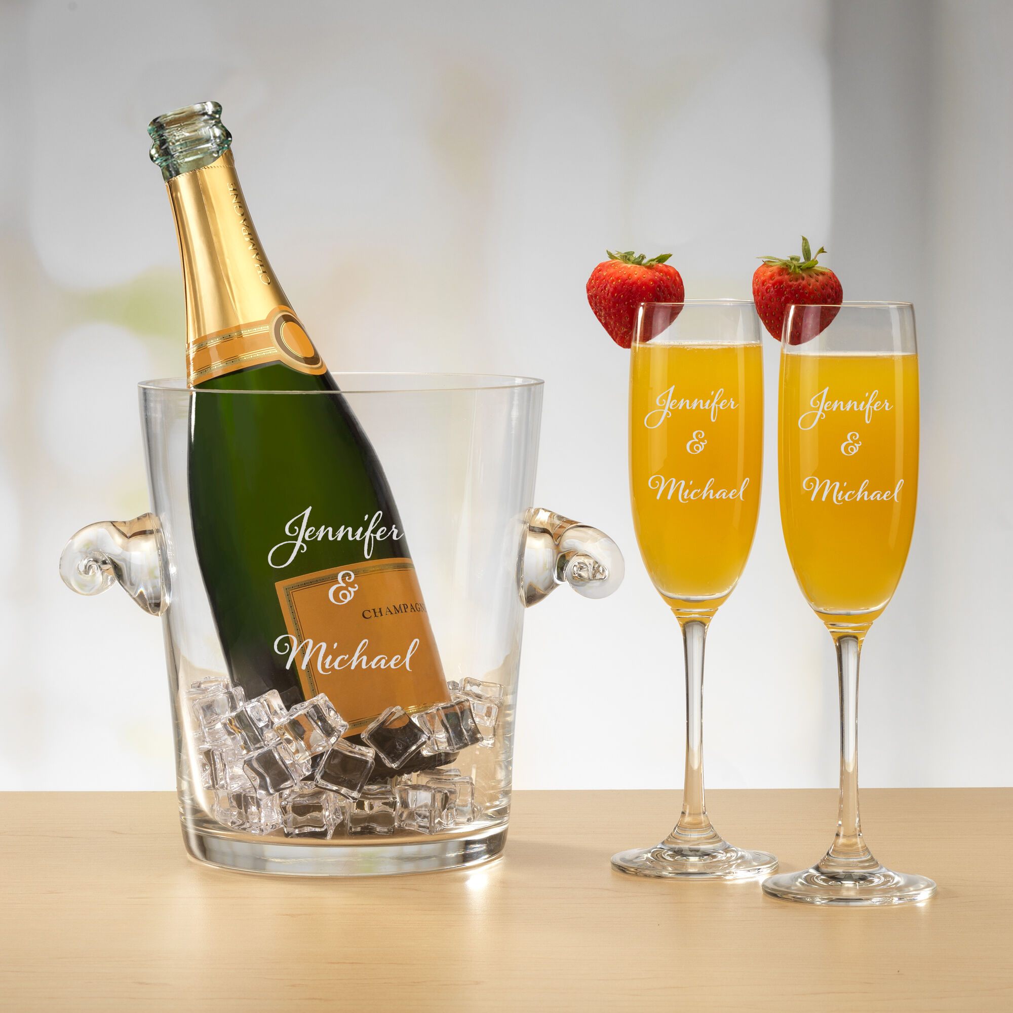 The Personalized Couples Champagne Set 10036 0023 d mimosa