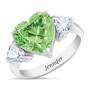 Birthstone Triple Heart Ring 1516 001 3 8