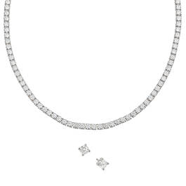 The Forty Four Carat Eternity Tennis Necklace with FREE Stud Earrings 12352 0017 a main