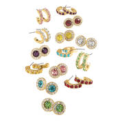 Seven Shades of Wonderful 14 Pair Earring Collection 12175 0012 a main