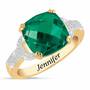 Birthstone & Diamond Ring, Birthstone Diamond Ring 1159 001 5 5