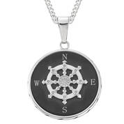 For My Son Personalized Compass Pendant 6464 0014 b front