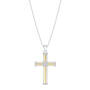 Diamond Devotion Gold Silver Mens Cross Pendant 10362 0019 c pendatn chain